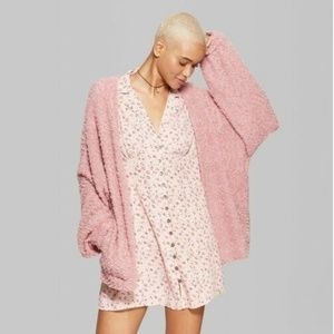 Wild Fable Pink Open Cardigan